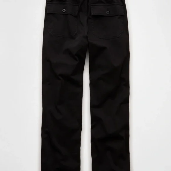 American Eagle Women’s Stretch Low-Rise Baggy Utility Pants Small Onyx Black - Picture 3 of 10